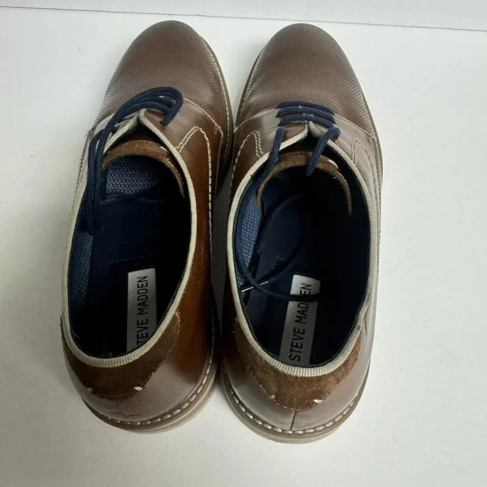 Steve Madden Mens Costa Oxford Cognac Size 10 M